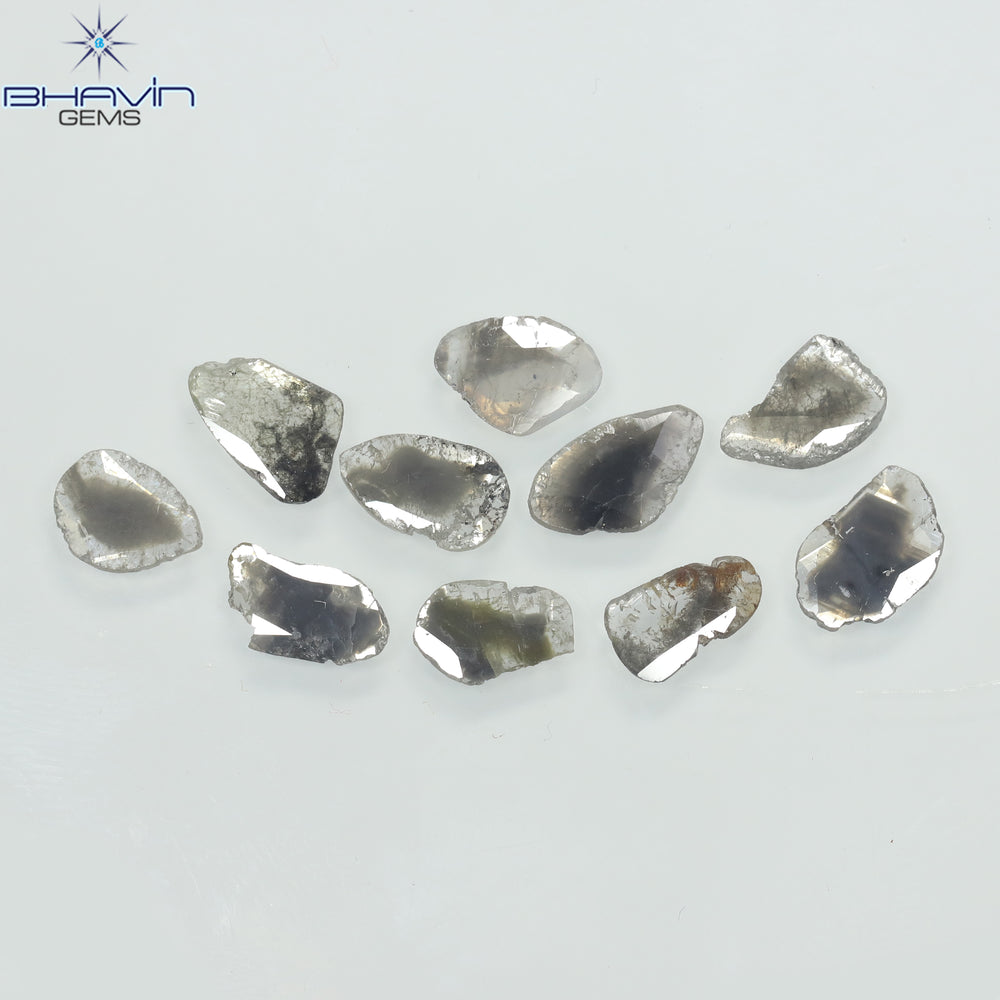 3.94 CT Slice Diamond Salt And Pepper Color Clarity I3 (9.64 MM)