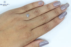 1.07 CT Heart Shape Natural Loose Diamond White Milky Color I3 Clarity (6.62 MM)