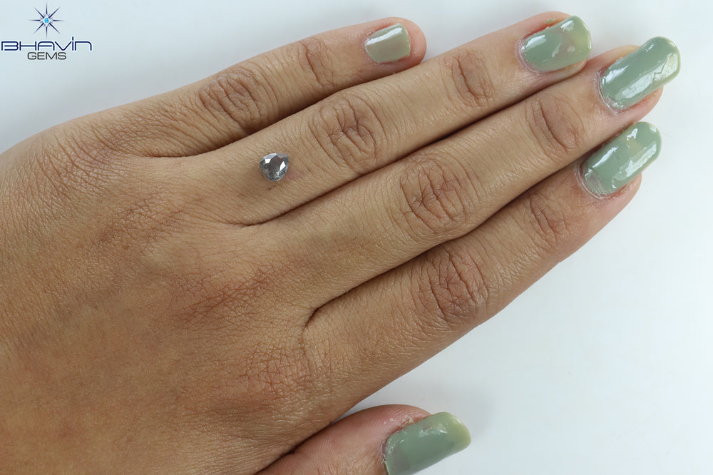 0.39 CT ペアシェイプ ナチュラル ルース ダイヤモンド ソルト アンド ペッパー カラー I3 クラリティ (5.27 MM)