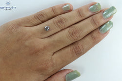 0.39 CT ペアシェイプ ナチュラル ルース ダイヤモンド ソルト アンド ペッパー カラー I3 クラリティ (5.27 MM)