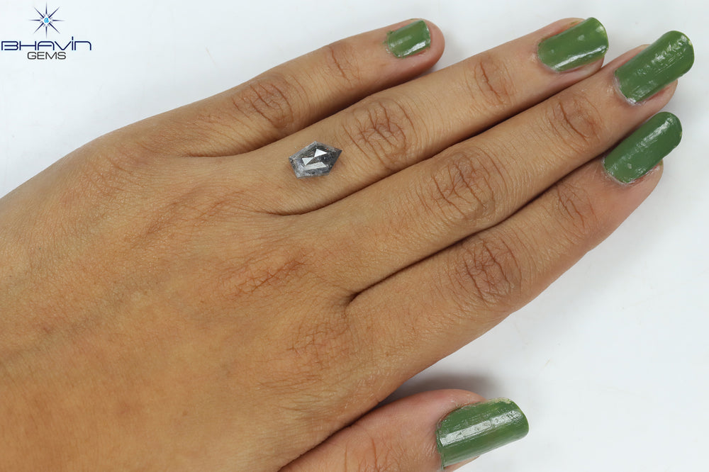 2.11 CT Geometric Shape Natural Diamond Salt And Pepper Color I3 Clarity (10.10 MM)