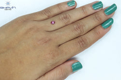 0.39 CT Oval Shape Natural Diamond Enhanced Pink Color VS2 Clarity (4.90 MM)