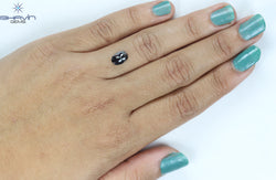 1.56 CT Oval Shape Natural Diamond Salt And Papper Color I3 Clarity (8.46 MM)