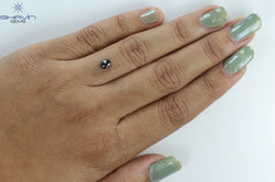 0.50 CT Oval Shape Natural Diamond Salt And Pepper Color I3 Clarity (5.56 MM)