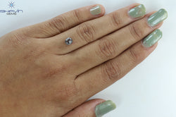 0.76 CT Oval Shape Natural Diamond Salt And Pepper Color I3 Clarity (5.72 MM)