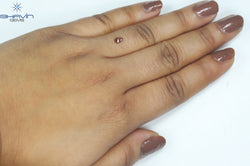 0.26 CT Pear Shape Natural Diamond Pink Color I1 Clarity (4.82 MM)