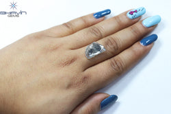 3.42 CT Slice Shape Natural Diamond Salt And Pepper Color I3 Clarity (18.84 MM)