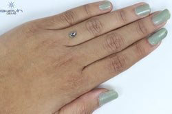 0.49 CT Pear Shape Natural Loose Diamond Salt And Pepper Color I3 Clarity (6.15 MM)