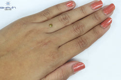 0.26 CT Heart Shape Natural Diamond Orange Color VS2 Clarity (3.68 MM)