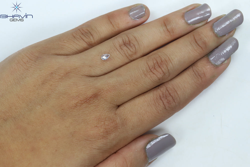 0.21 CT Pear Shape Natural Diamond White Color I1 Clarity (4.90 MM)