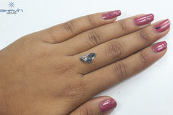 1.39 CT Slice Shape Natural Diamond Salt And Pepper Color I3 Clarity (13.50 MM)