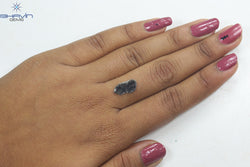 1.10 CT Slice Shape Natural Diamond Salt And Pepper Color I3 Clarity (14.00 MM)