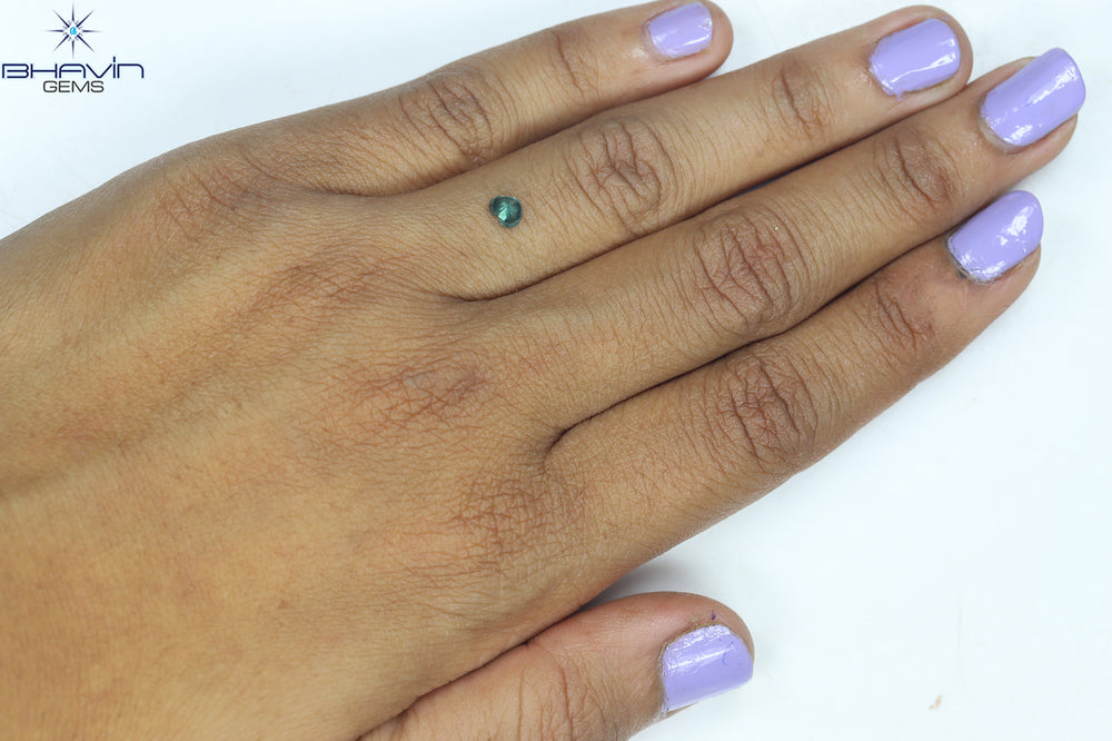 0.30 CT Heart Shape Natural Diamond Blue Color SI2 Clarity (4.34 MM)
