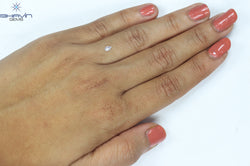 0.13 CT Pear Shape Natural Diamond White Color SI1 Clarity (4.20 MM)