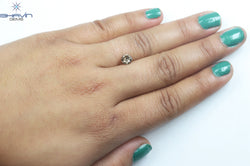 0.85 CT Round Shape Natural Diamond Brown Color SI1 Clarity (5.90 MM)