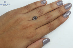 1.69 CT Oval Diamond Pink Brown Color Natural Loose Diamond I3 Clarity (8.35 MM)