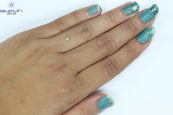 0.14 CT Heart Shape Natural Diamond Greenish Yellow Color SI2 Clarity (3.97 MM)