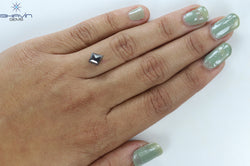 1.26 CT Kite Diamond Natural Loose Diamond Salt And Pepper Color I3 Clarity (8.40 MM)