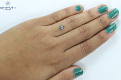 0.57 CT Pear Shape Natural Loose Diamond Salt And Pepper Color I3 Clarity (6.42 MM)