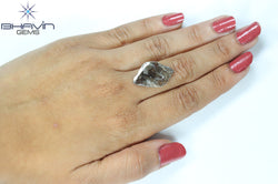 5.26 CT Slice Shape Natural Loose Diamond Brown Color I3 Clarity (23.05 MM)