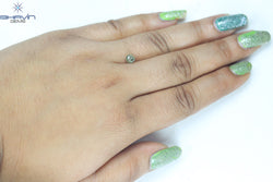 0.91 CT, Rough Shape, Natural Diamond, Greenish Blue Color, VS2 Clarity (5.03 MM)