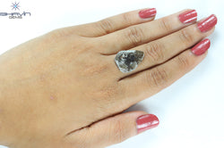 5.82 CT Slice Shape Natural Loose Diamond Brown Color I3 Clarity (20.36 MM)