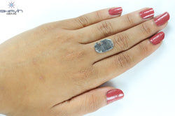 3.00 CT Slice Shape Natural Diamond Salt And Pepper Color I3 Clarity (17.17 MM)