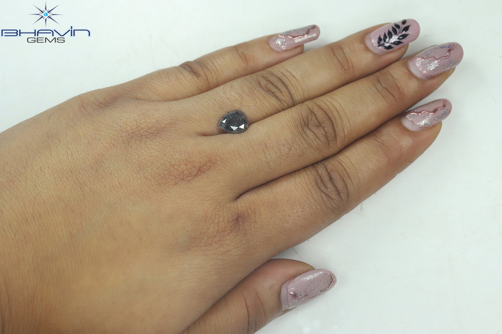 2.07 CT Pear Shape Natural Loose Diamond Salt And pepper Color I3 Clarity (9.55 MM)