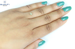 0.54 CT Rough Shape Natural Diamond Green Yellow Color SI Clarity (4.86 MM)