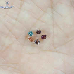 0.28 CT/5 Pcs Mix Shape Natural Diamond Pink Color SI2 Clarity (2.40 MM)