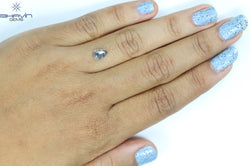 0.74 CT Pear Shape Natural Loose Diamond Salt And Pepper Color I3 Clarity (7.21 MM)