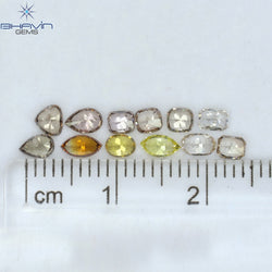 1.57 CT/12 Pcs Mix Shape Natural Diamond Mix Color SI Clarity (4.70 MM)