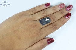 5.75 CT Slice Shape Natural Diamond Brown Gray Color I3 Clarity (22.00 MM)