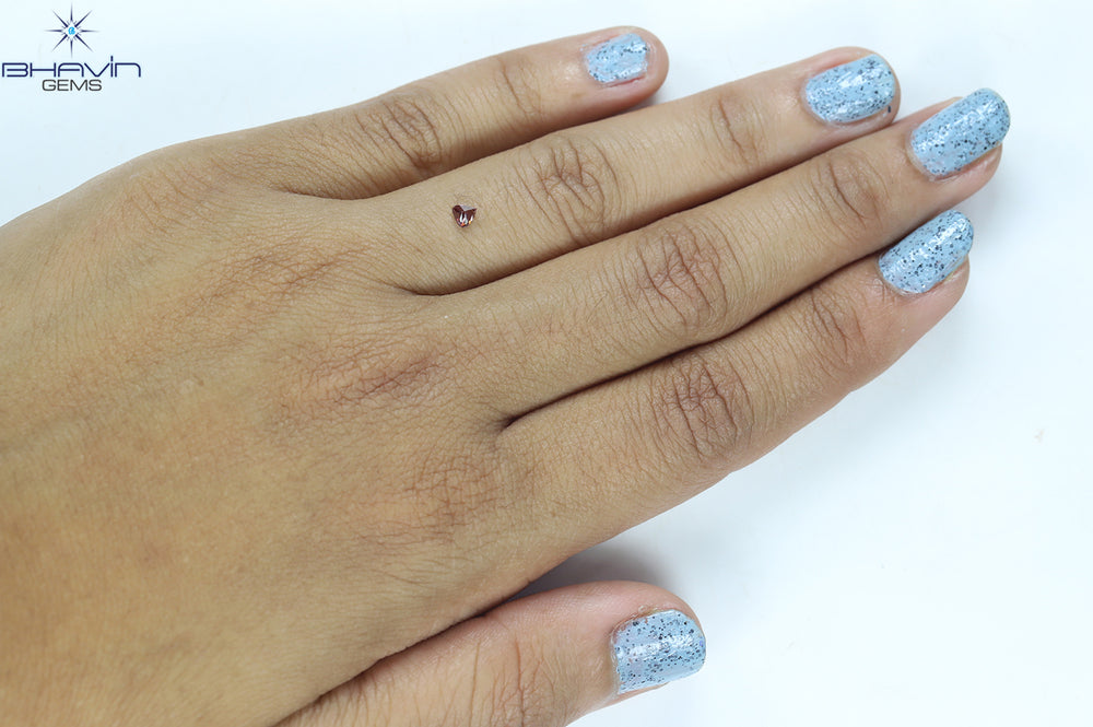 0.12 CT Heart Shape Natural Diamond Enhanced Pink Color VS2 Clarity (3.03 MM)