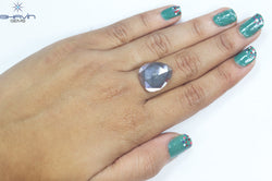 6.23 CT Pear Slice Shape Natural Diamond Gray Brown Color I3 Clarity (18.40 MM)