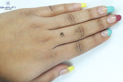 0.37 CT, Cushion Diamond, Brown-Pink Color, Clarity  VS1 (3.85 MM)