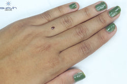 0.08 CT Pear Shape Natural Diamond Enhanced Pink Color VS1 Clarity (3.56 MM)