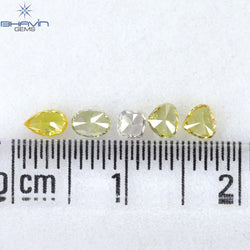 0.58 CT/5 Pcs Mix Shape Natural Diamond Mix Color VS-SI Clarity (3.90 MM)