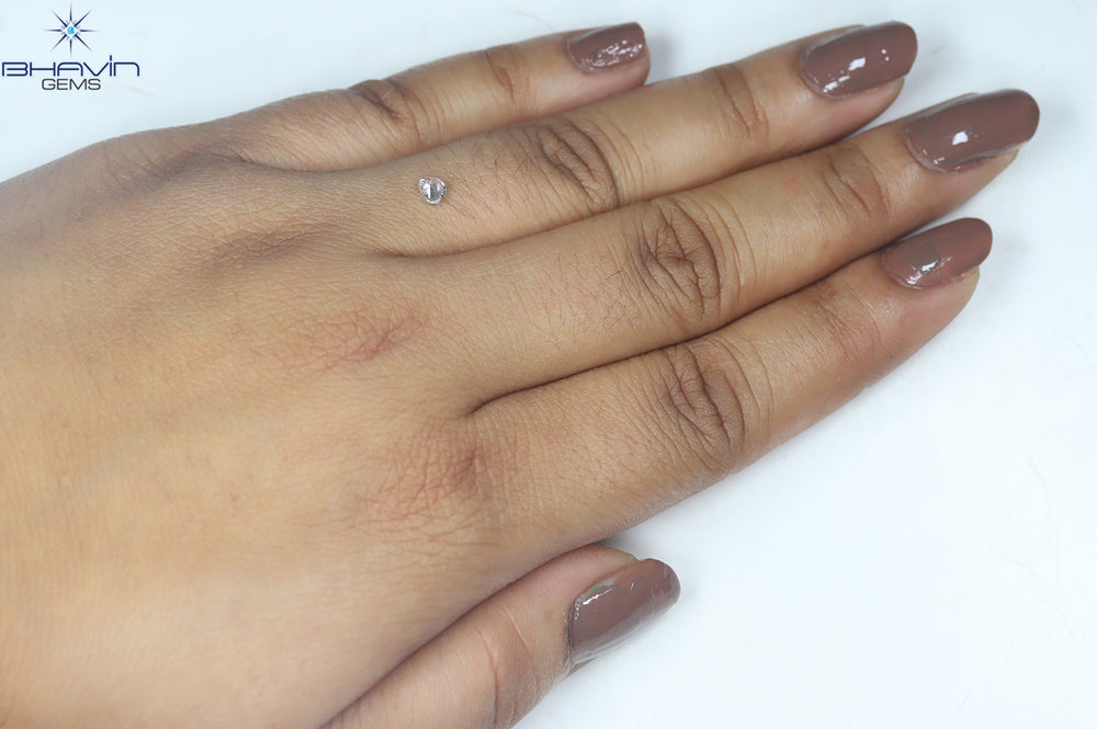 0.23 CT Heart Shape Natural Diamond Pink Color VS1 Clarity (3.97 MM)