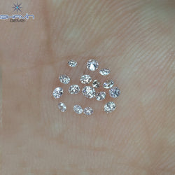 0.09 CT/16 Pcs Round Shape Natural Loose Diamond Brown Pink Argyle Color VS2 Clarity (1.40 MM)
