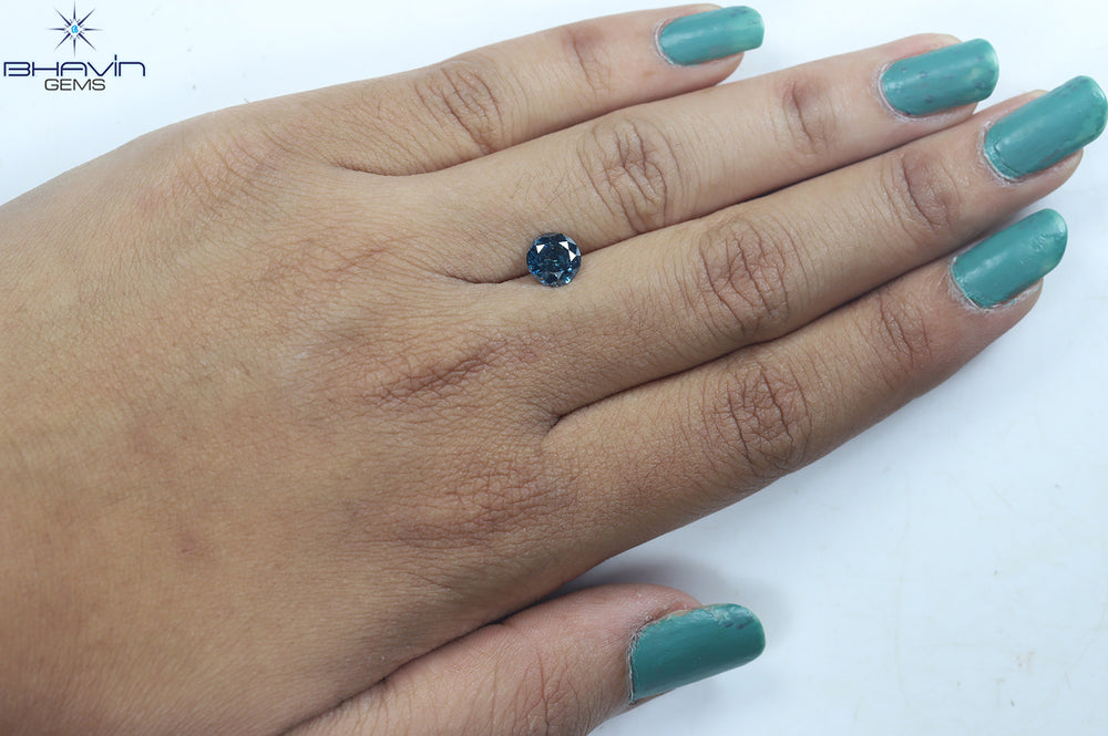 1.16 CT Round Diamond Natural Diamond Blue Color I3 Clarity (6.72 MM)