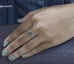 Triangle Diamond, Natural Diamond Ring, Salt And pepper Diamond, Gold Ring, Engagement Ring, Wedding Ring, Diamond Ring