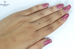 0.09 CT Pear Shape Natural Diamond Pink Color SI2 Clarity (3.51 MM)