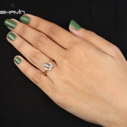 Coffin Diamond Salt And Pepper Diamond Natural Diamond Ring Gold Ring Engagement Ring