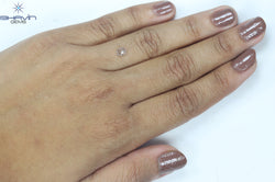 0.29 CT Oval Shape Natural Diamond Brown Pink Color I1 Clarity (4.97 MM)