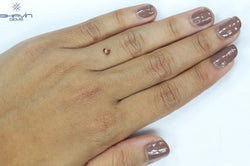 0.24 CT Heart Shape Enhanced Pink Color Natural Loose Diamond SI1 Clarity (4.11 MM)