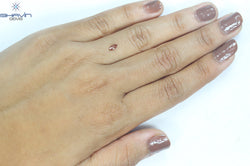 0.19 CT Marquise Shape Natural Diamond Pink Color I1 Clarity (5.40 MM)