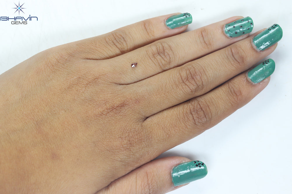 0.07 CT Pear Shape Natural Diamond Pink Color VS1 Clarity (3.40 MM)