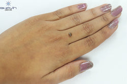 0.31 CT Heart Shape Brown Pink Color Natural Loose Diamond I1 Clarity (4.26 MM)