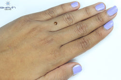 0.22 CT Heart Shape Natural Loose Diamond Orange Color VS2 Clarity (3.72 MM)